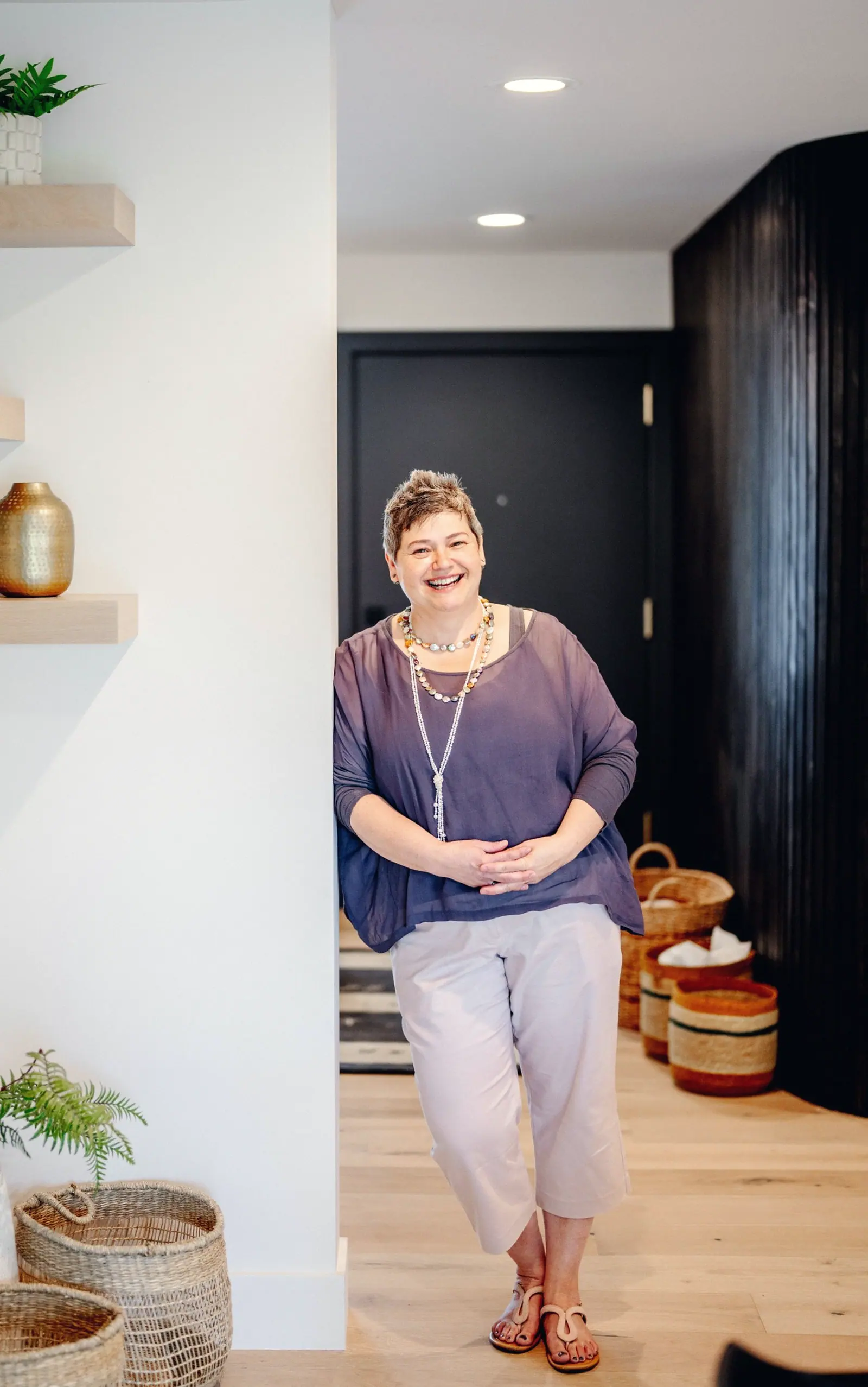 Bya Patzner in a renovated interior